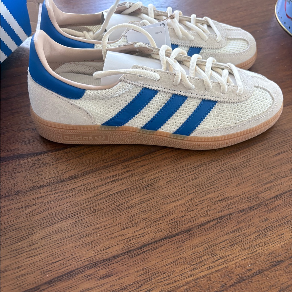Adidas Cream & Blue Handball Spezial Sneakers